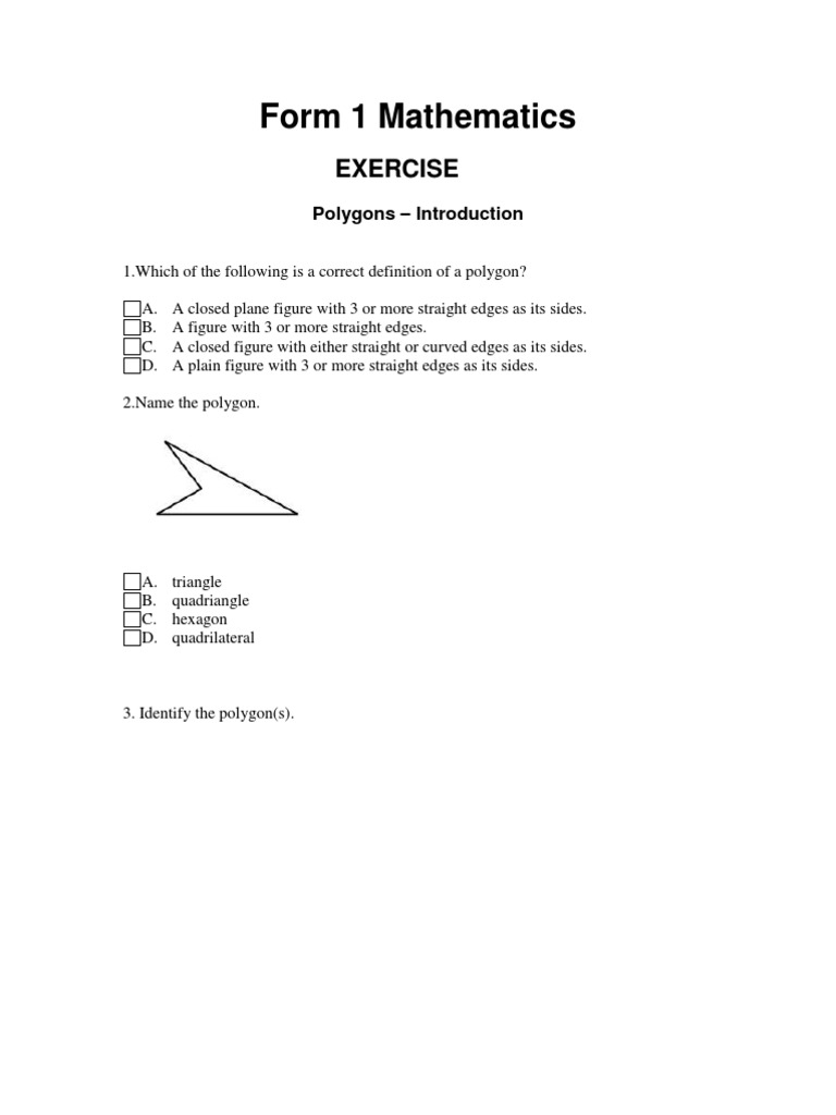 Polygon Basics and Identification | PDF | Sports & Recreation ...