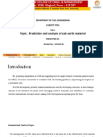 Topic: Prediction and Analysis of Cob Earth Material: Department of Civil Engineering Subject-Ppm TAE-1