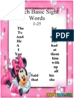 Dolch Basic Sight Words Tarpapel (Copy)