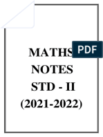 STD 2 Maths Notes 2021 2022