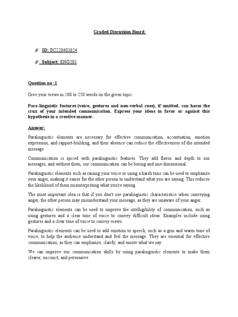 Graded Discussion Board PDF