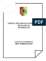 Jadwal Pelaksanaan Kegiatan Keagamaan