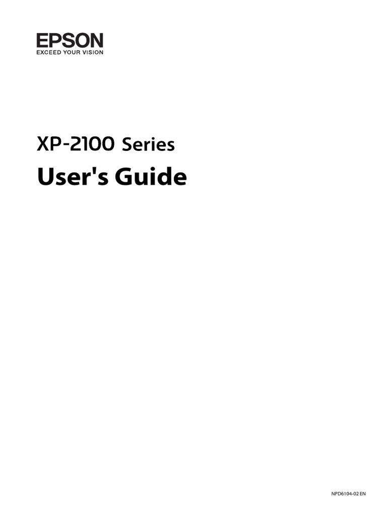 Epson XP2100 Series User's Guide PDF Image Scanner Printer