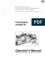MBM 352s Professional Series Air Suction Paper Folder Manual