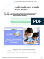 Como o Educador Pode Gerar Empatia Com o Aluno Com Autismo - Instituto NeuroSaber