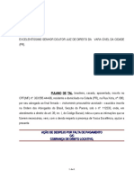 Acao Despejo Falta Pagamento Cobranca Alugueis Outras Pecas Inquilinato Modelo 85 BC68