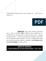 Acao Despejo Uso Descendente Tutela Antecipada Modelo 306 BC111