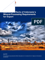 Economic Effects of Indonesia's Mineral-Processing Requirment For Export