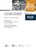 A CASA URBANA LUSO-BRASILEIRA - Estudo de Caso Sobre Um Objeto em Transformação