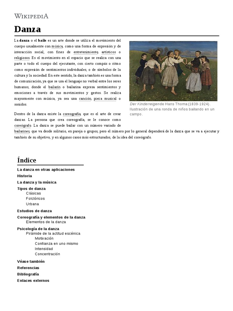 Historia y Evolución de la Danza | PDF | Bailes | Las artes escénicas
