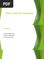 CH 8 Ethics and The Employee