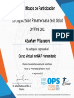 Curso Virtual MhGAP Humanitario-Certificado Del Curso 3133437