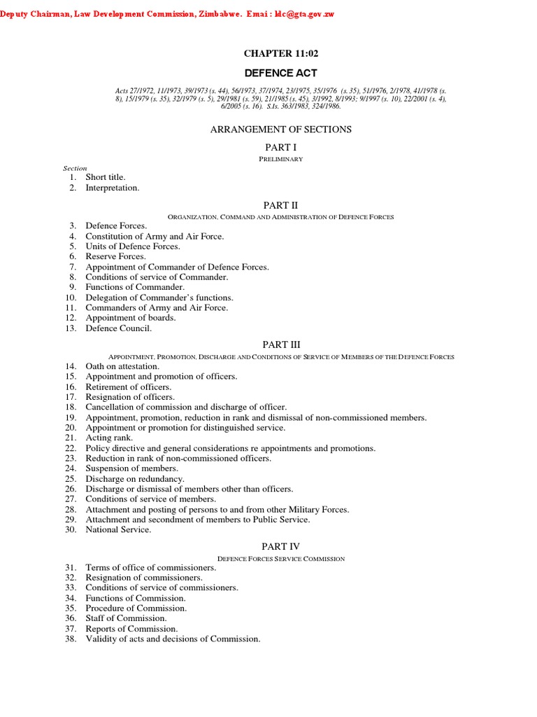 Defence Act Overview and Provisions | PDF | Court Martial | Remand ...