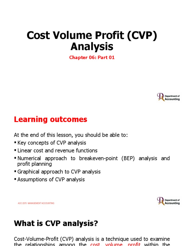 CVP Analysis: Key Concepts & Applications | PDF | Business Economics ...