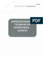 Especificaciones Técnicas de Supervisión Covid 19