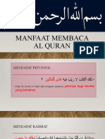 Manfaat Membaca Al Quran