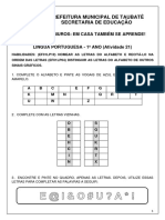 1ano LINGUA PORTUGUESA Ativ21 Nomear As Letras