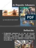 Régimen de Deposito Aduanero: Ing. German Marcelo García Calderón