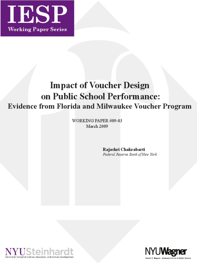 Impact of Voucher Design PDF School Voucher Economic Equilibrium