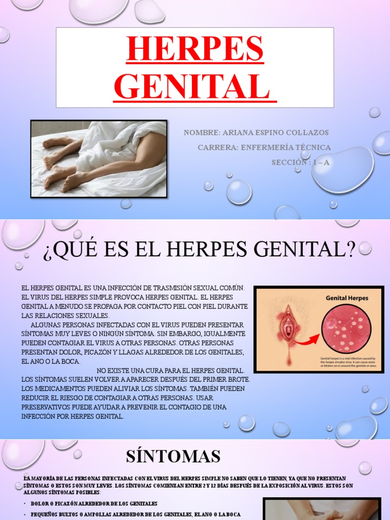 Síntomas y Tratamiento del Herpes Genital | PDF | Herpes Simple