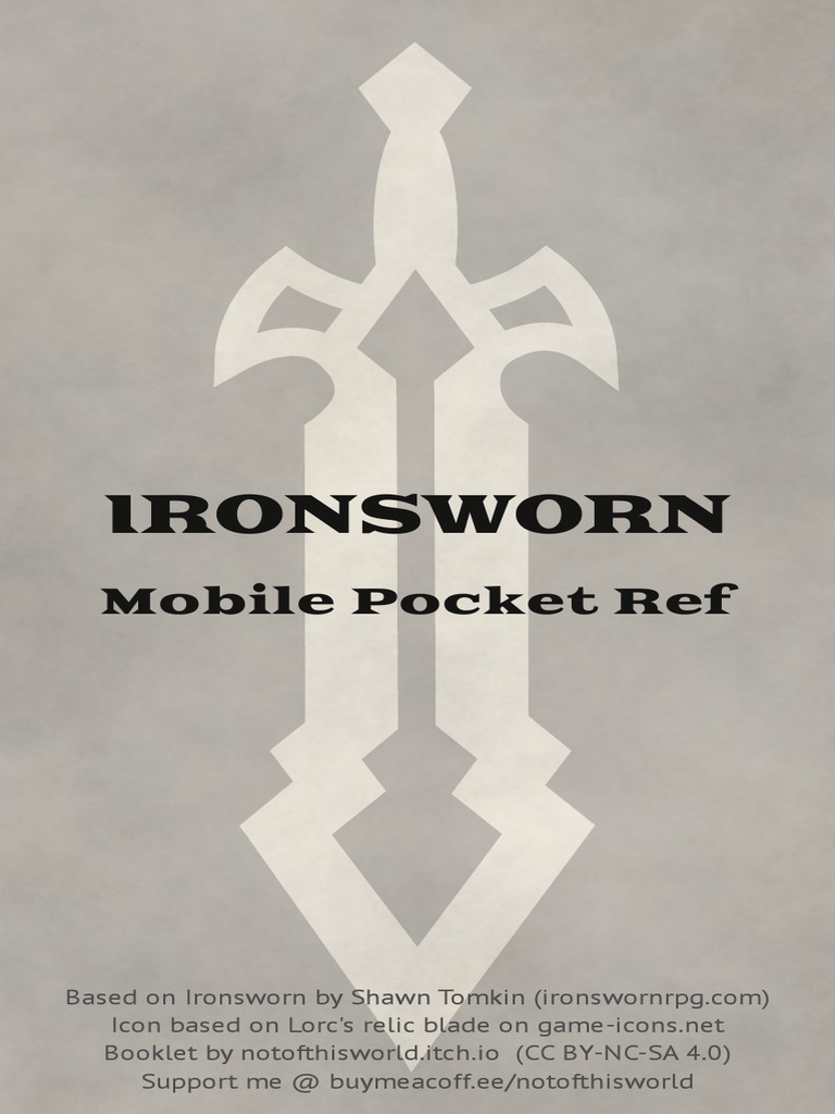 Mobile Ironsworn Moves Ref Light PDF Duel