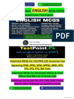 English 1000 Most Repeated MCQs by TestPoint - PK