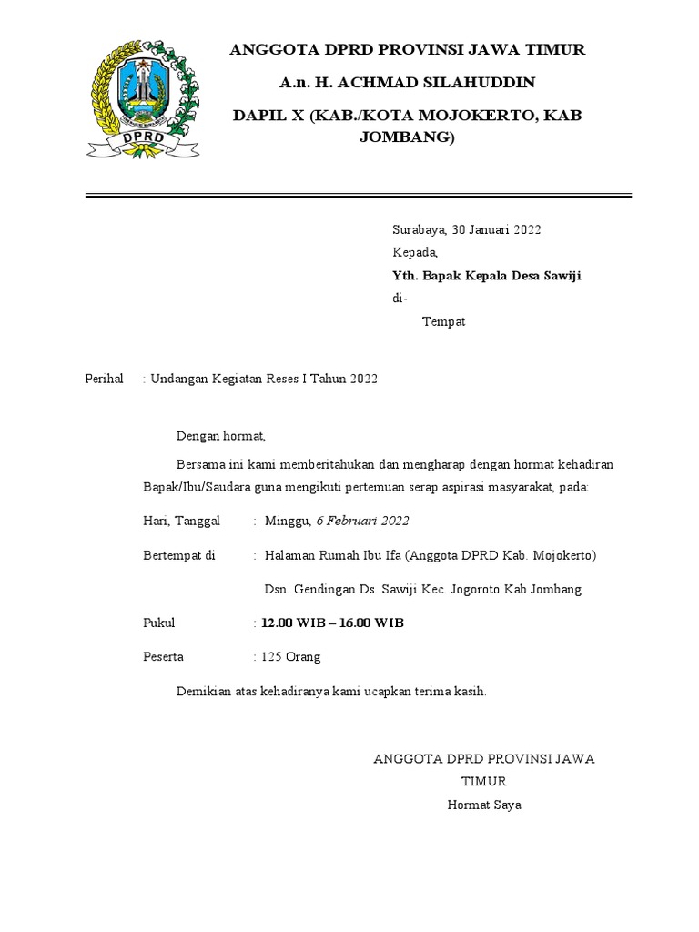 Undangan Desa | PDF