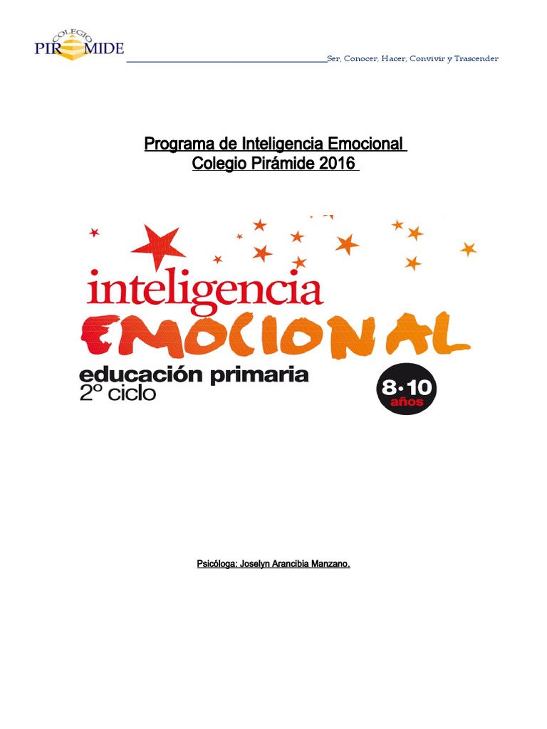 Programa de Inteligencia Emocional Infantil | PDF | Las emociones ...