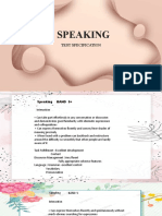 Speaking Test Specification 2022