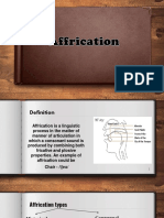 Affrication - Phonetics 3 2023 (F)