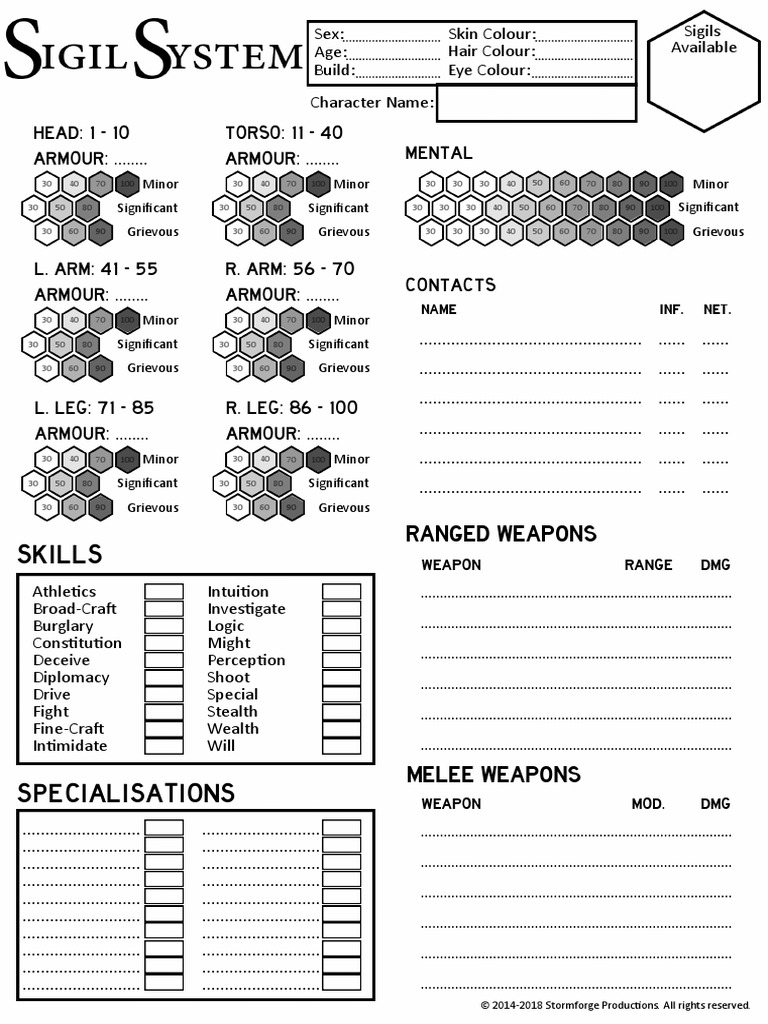 RPG Character Skills Guide | PDF