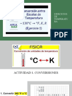 Ejercicios de Temperatura