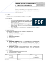  PROCEDIMIENT0 DE MANTENIMIENTO DE EQUIPOS