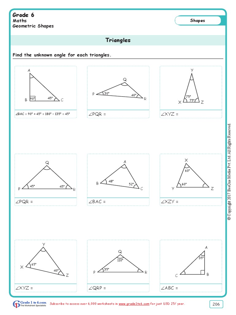 Area of Triangles PDF Elementary Geometry Elementary Mathematics