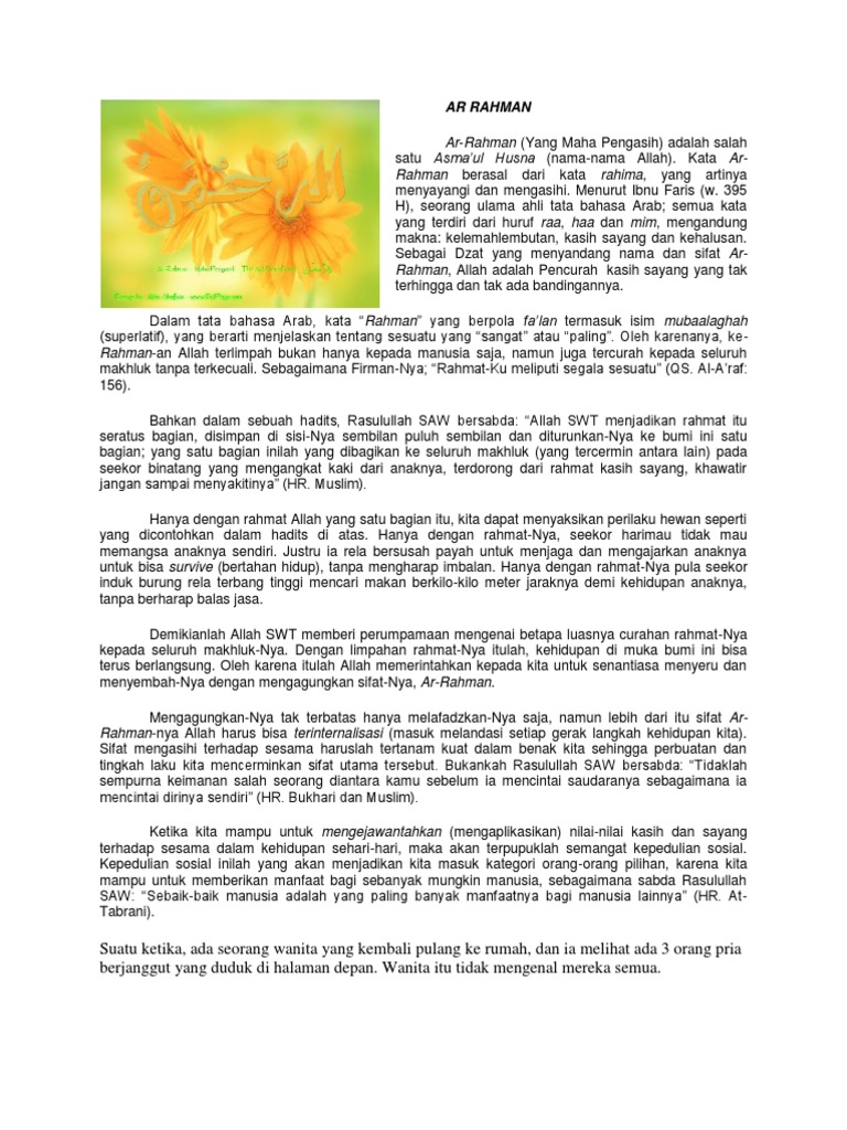 Bahasa Arab Maha Besar Allah Dengan Segala Firmannya