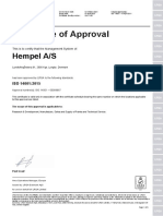 ISO 14001 Certificate Hempel