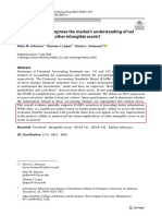 Did SFAS 141 142 Improve The Markets Understanding of Net Assets, Goodwill, or Other Intangible Assets