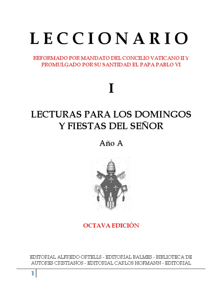 LECCIONARIO - Ciclo A PADRE DIEGO | PDF | María, madre de Jesús | Jesús