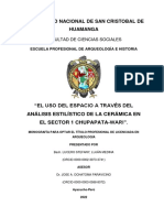 "El Uso Del Espacio A Través Del Análisis Estilístico de La Cerámica en El Sector 1 Chupapata-Wari".