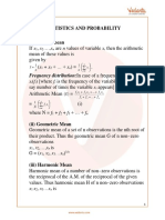 JEE Main 2023 Revision Notes On Statistics and Probability - Free PDF