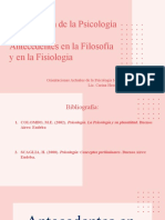 Constitución de La Psicología Científica. Antecedentes en La Filosofía y en La Fisiología