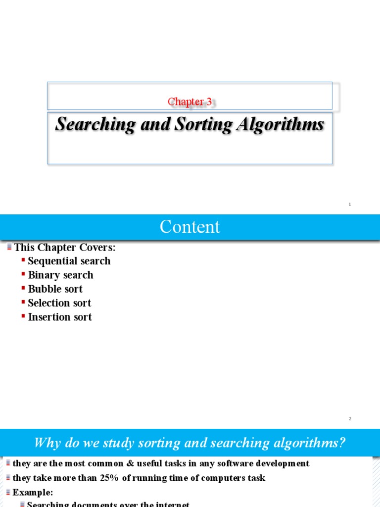 Chapter - 3 - Searching and Sorting Algorithms | PDF | Data Management ...