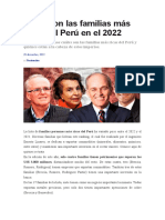 REPORTAJE - Estas Son Las Familias Más Ricas Del Perú en El 2022