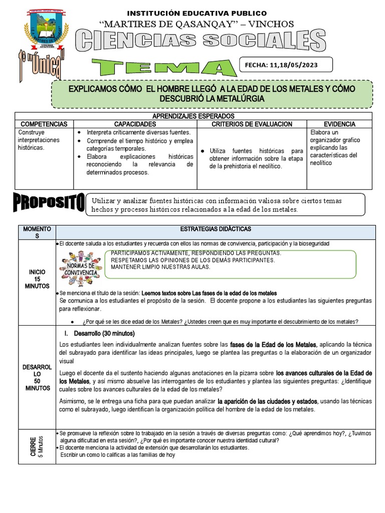 Fases y Avances de la Edad de los Metales | PDF | Bronce | Rieles