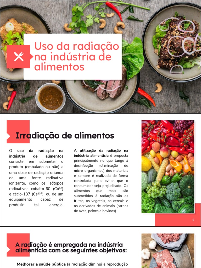 Irradiação na Indústria de Alimentos | PDF | Radiação ionizante | Alimentos