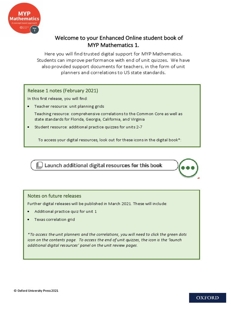 Enhanced MYP Mathematics 1 Resources | PDF | Business
