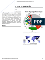 Lista de Países Por População - Wikipédia, A Enciclopédia Livre