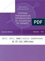 Memorias Seminario Internacional SIVIGE