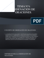 Tema 6 Ordenación de Oraciones