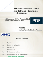 NOM-022-STPS-2015 Electricidad estática en los centros de trabajo Condiciones de seguridad